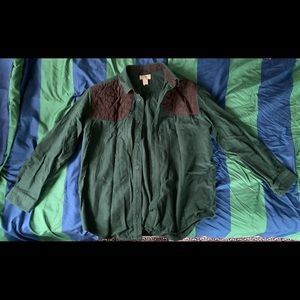 LL Bean Flannel with Shoulder Pads